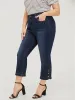 Bootcut Very Stretchy High Rise Dark Wash Button Side Jeans sold by Bloomchic