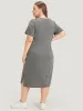 Horoscope Print Pocket Split Dress sold by Bloomchic