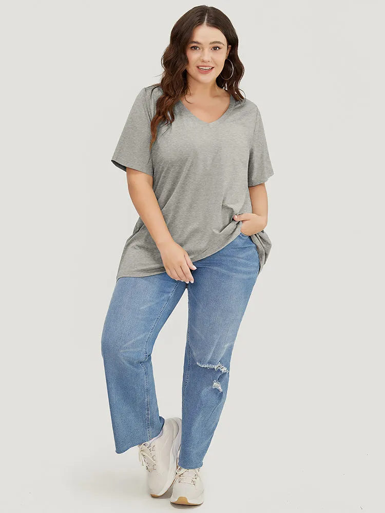 UltraCool Solid V Neck Regular T-shirt sold by Bloomchic product image thumbnail 4