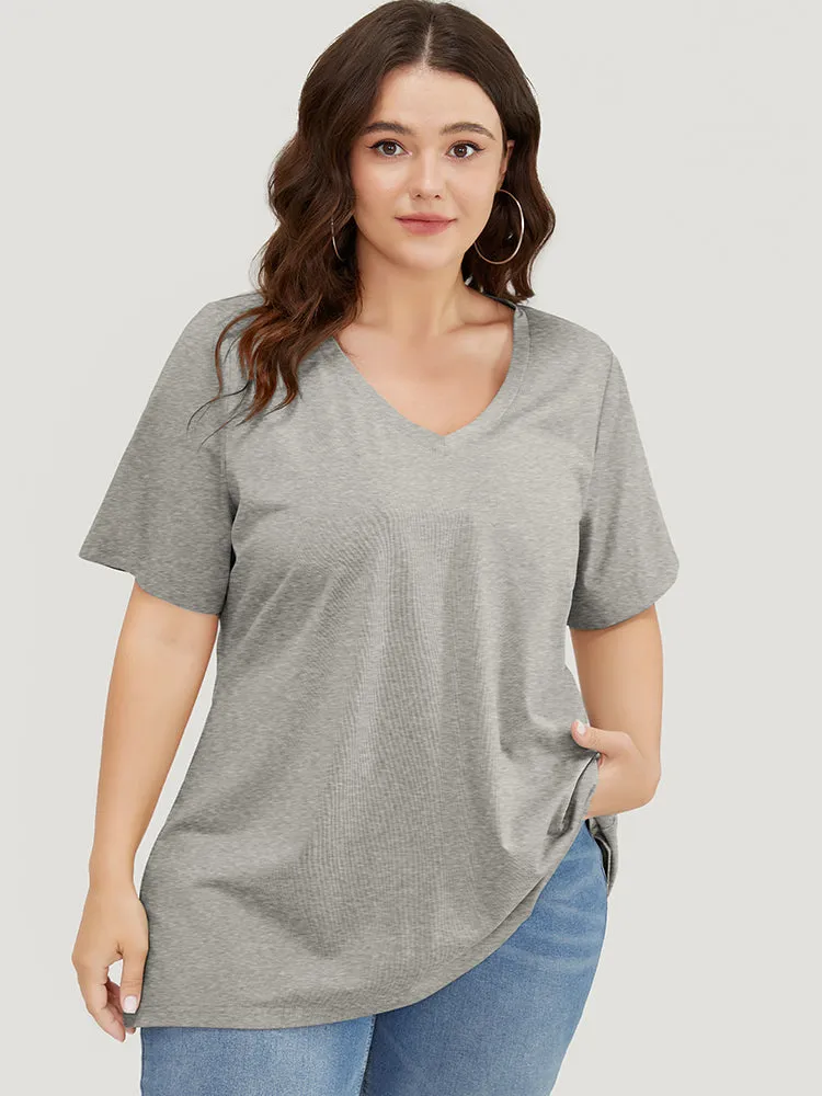 UltraCool Solid V Neck Regular T-shirt sold by Bloomchic