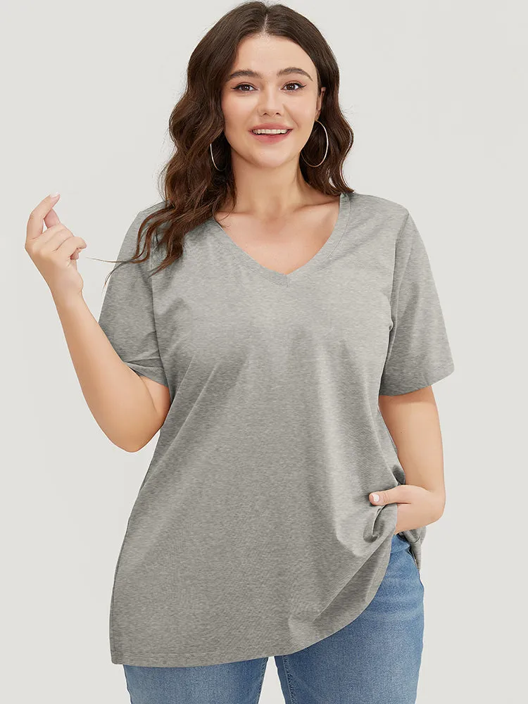 UltraCool Solid V Neck Regular T-shirt sold by Bloomchic product image thumbnail 2