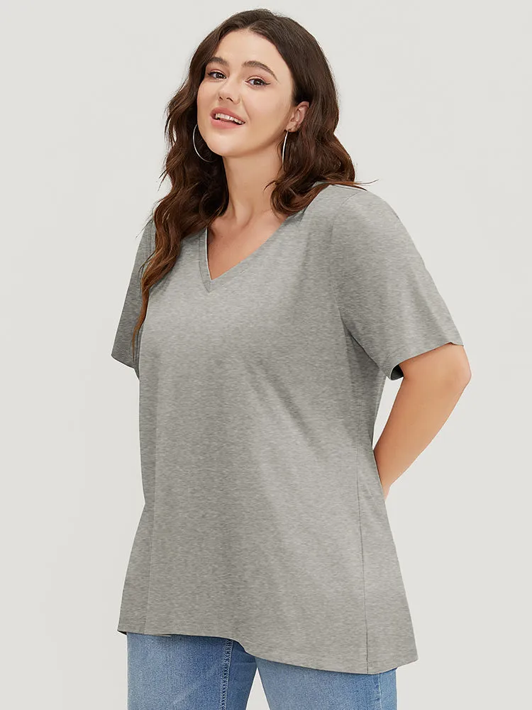 UltraCool Solid V Neck Regular T-shirt sold by Bloomchic product image thumbnail 3