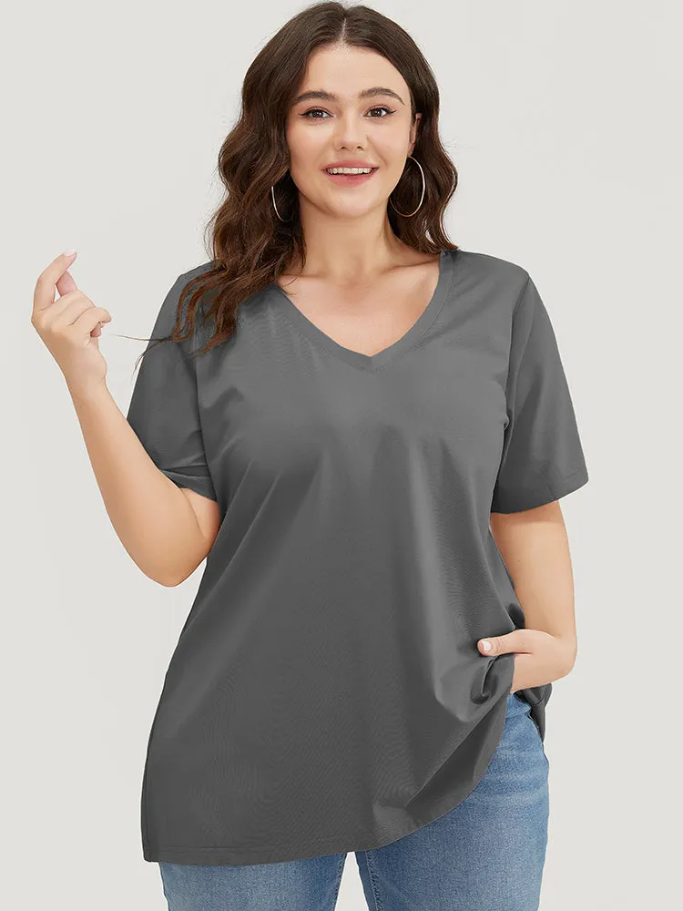 UltraCool V Neck Slightly Stretchy T-shirt sold by Bloomchic