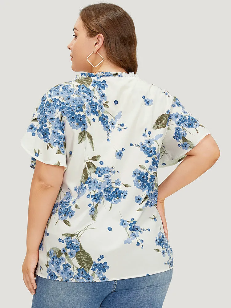 Floral Frill Trim Petal Sleeve Blouse sold by Bloomchic product image thumbnail 2