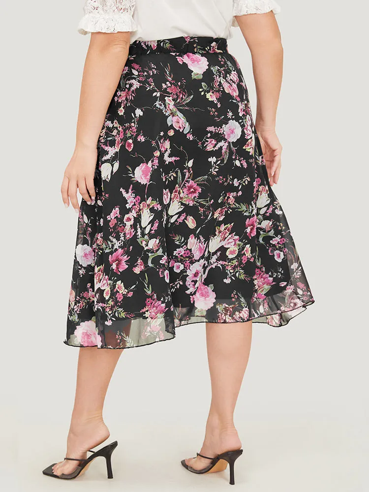 Floral Print Elastic Waist Pocket Skirt sold by Bloomchic product image thumbnail 5