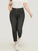 Very Stretchy High Rise Black Wash Vintage Jeans sold by Bloomchic