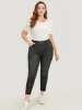 Very Stretchy High Rise Black Wash Vintage Jeans sold by Bloomchic