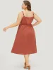 Color Block Contrast Pocket Flutter Hem Knot Cami Dress sold by Bloomchic