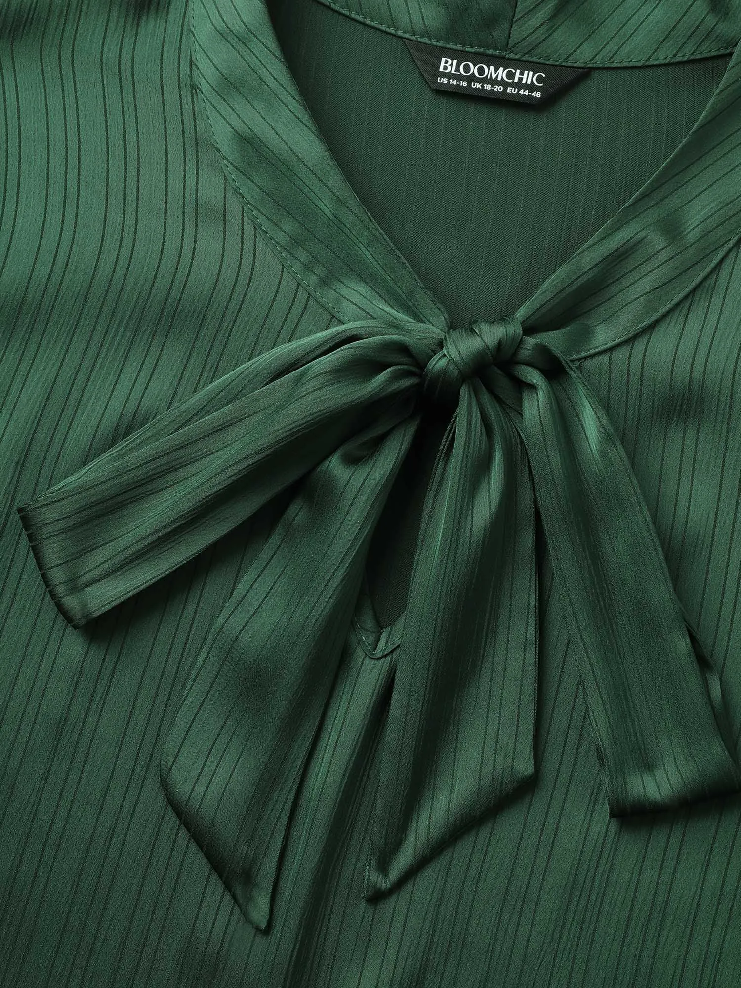 Plain Knot Neck Ruffle Sleeve Blouse sold by Bloomchic product image thumbnail 5