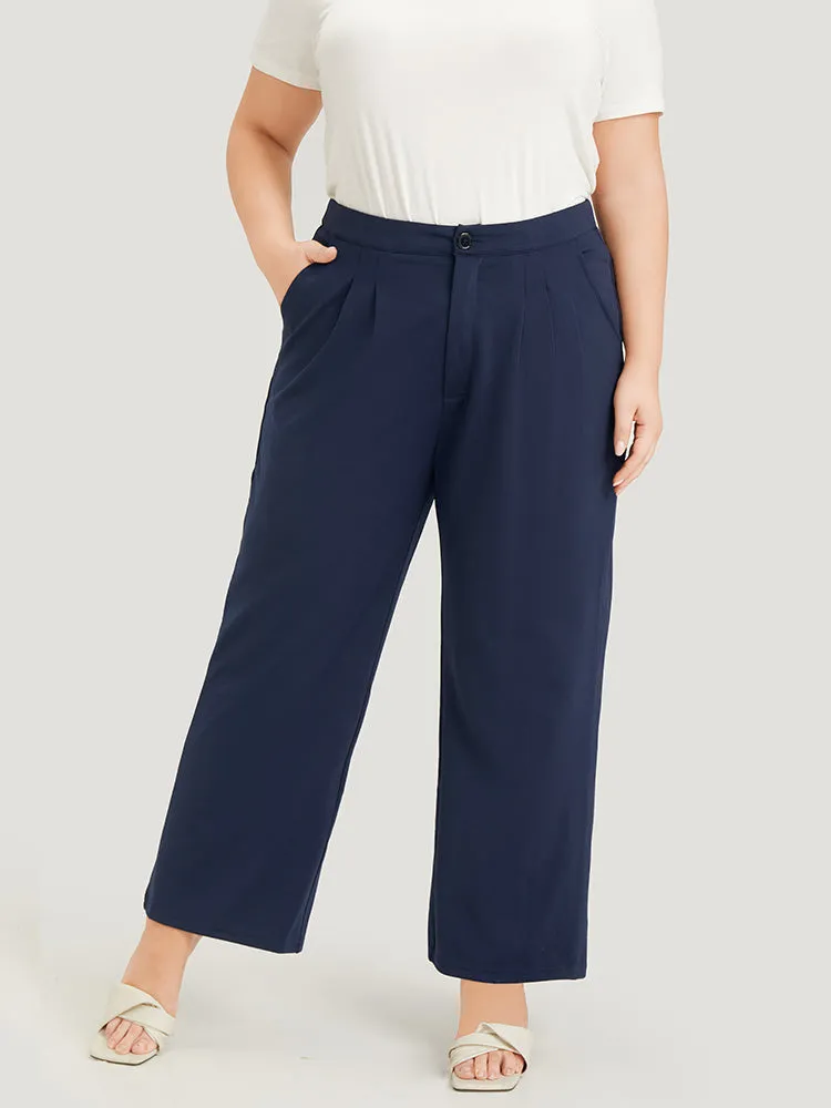 Plain Pleated High Rise Pocket Pants sold by Bloomchic