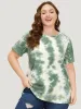 Tie Dye Crew Neck Rivet Detail T-shirt sold by Bloomchic