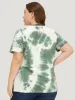 Tie Dye Crew Neck Rivet Detail T-shirt sold by Bloomchic