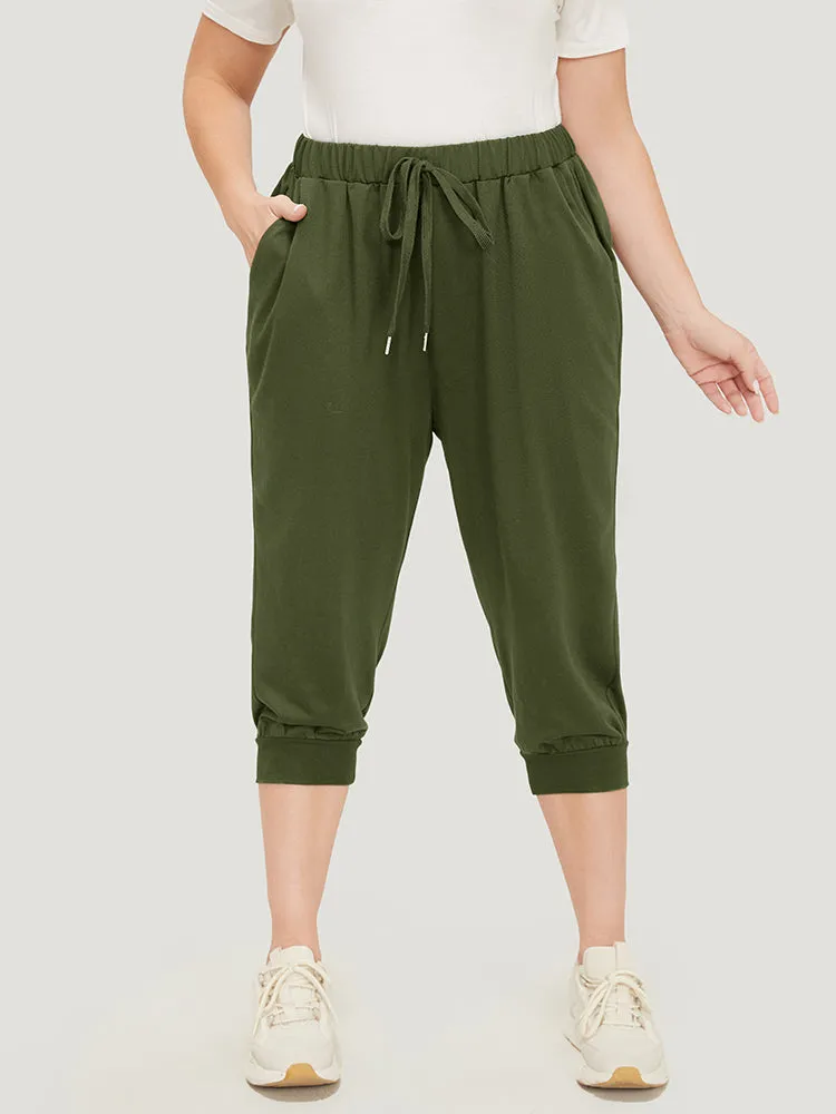 Solid Knot Front Pocket Carrot Pants sold by Bloomchic