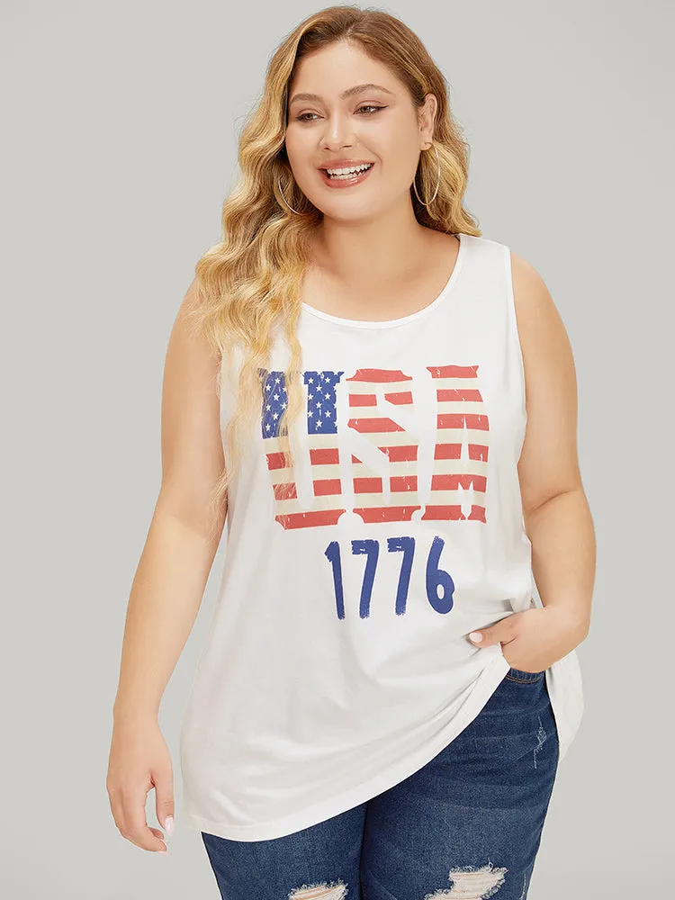 Letter Print Graphic Tank Top sold by Bloomchic product image thumbnail 4