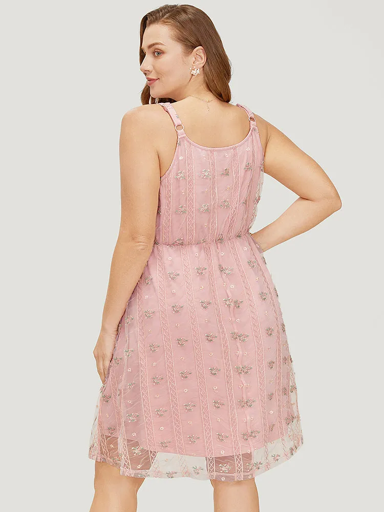 Floral Embroidered Mesh Pocket Cami Dress sold by Bloomchic product image thumbnail 5