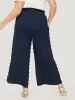 Polka Dot Shirred Waist Pocket Wide Leg Pants sold by Bloomchic