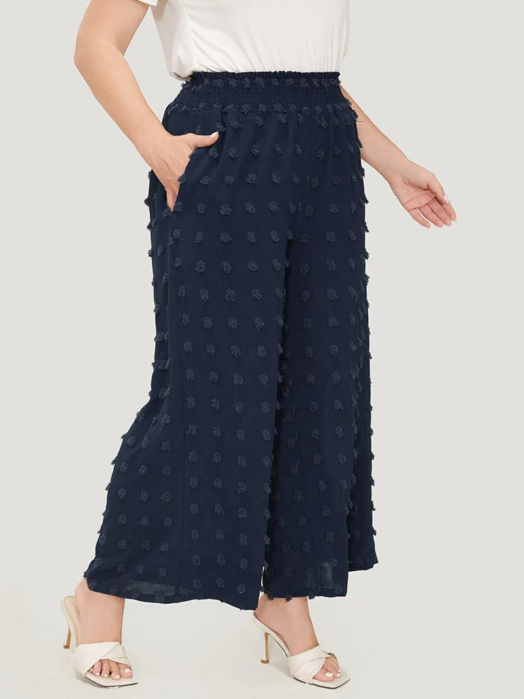 Polka Dot Shirred Waist Pocket Wide Leg Pants sold by Bloomchic product image thumbnail 3