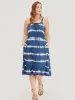 Tie Dye Lace Up Pocket Striped Cami Dress sold by Bloomchic