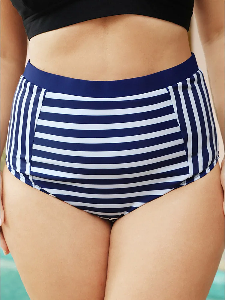 Striped Patchwork Bikini Bottom sold by Bloomchic product image thumbnail 4