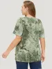 Mountain & Moon Print Graphic Tie Dye T-shirt sold by Bloomchic