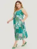 Pixel Flower Pocket Ruffle Hem Cami Dress sold by Bloomchic