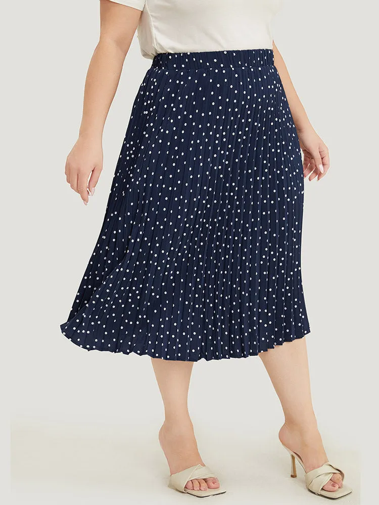 Polka Dot Pocket Pleated Skirt sold by Bloomchic product image thumbnail 5