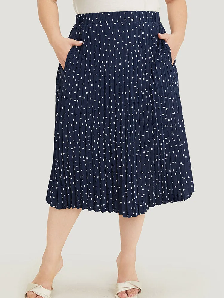 Polka Dot Pocket Pleated Skirt sold by Bloomchic product image thumbnail 2