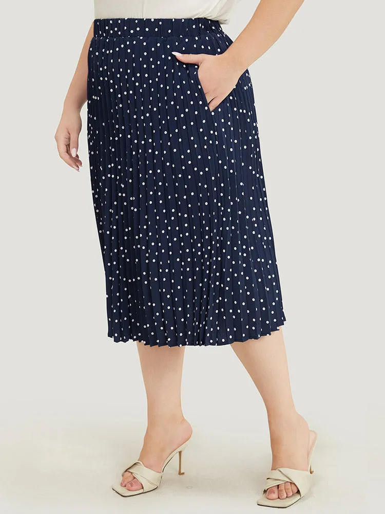 Polka Dot Pocket Pleated Skirt sold by Bloomchic product image thumbnail 3