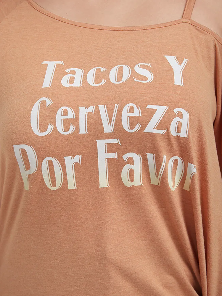 Plain Twist Front Off Shoulder T-shirt sold by Bloomchic product image thumbnail 5