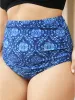 Bandana Print Gathered Bikini Bottom sold by Bloomchic