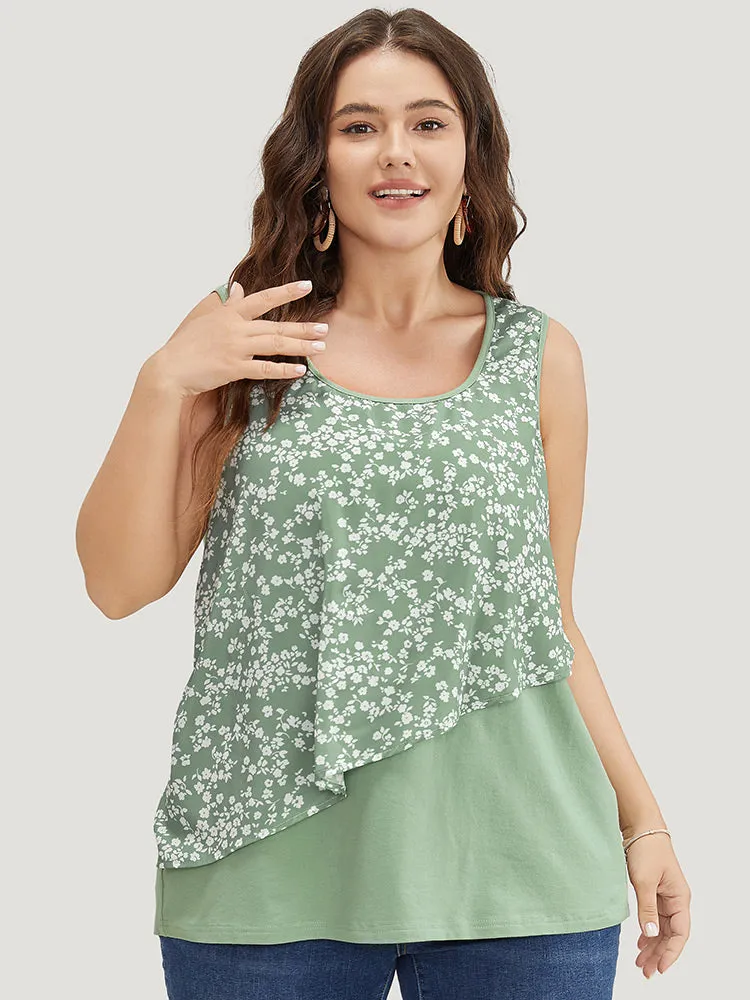 Ditsy Floral Patchwork Tank Top sold by Bloomchic product image thumbnail 5