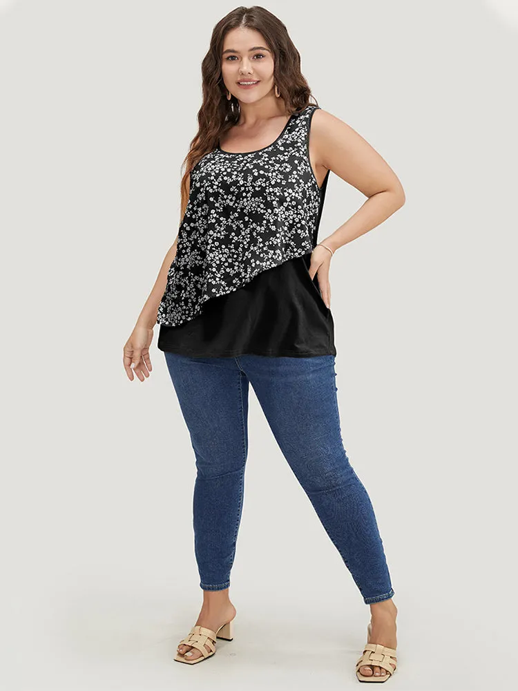 Ditsy Floral Patchwork Tank Top sold by Bloomchic product image thumbnail 4