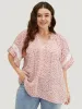 Ditsy Floral Frill Trim Lace Ruffle Sleeve Tie Neck Blouse sold by Bloomchic