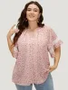 Ditsy Floral Frill Trim Lace Ruffle Sleeve Tie Neck Blouse sold by Bloomchic