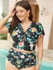 Floral Printed Ruched Detail Swim Bottom sold by Bloomchic