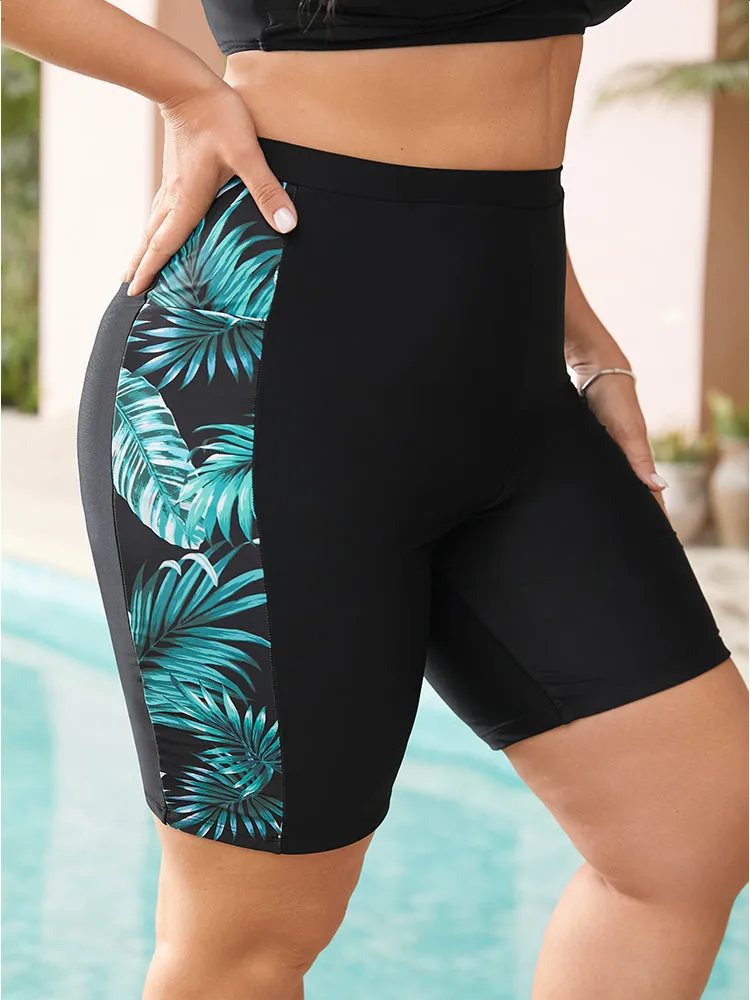 Plant Patchwork Pocket Side Swim Shorts sold by Bloomchic product image thumbnail 3