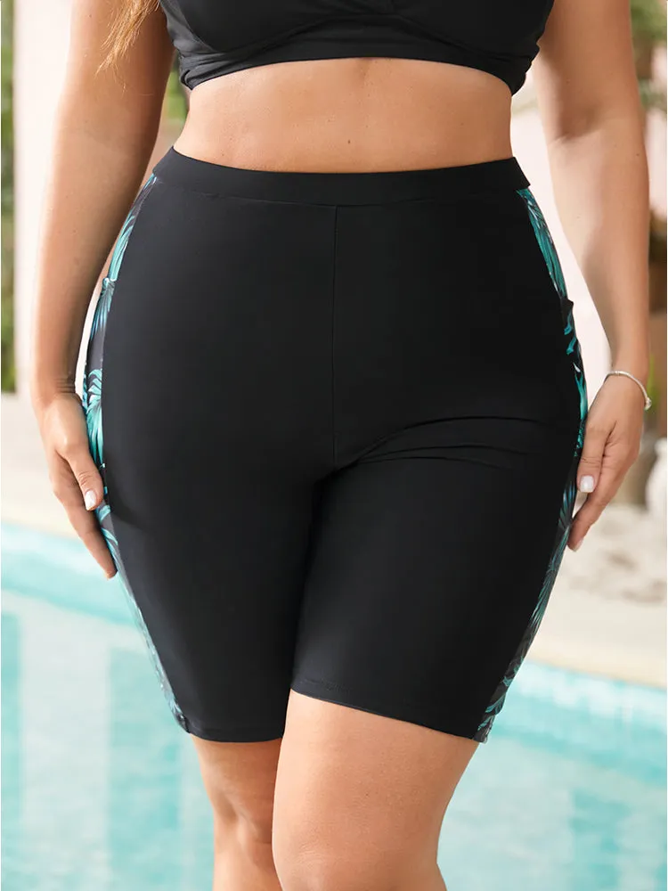 Plant Patchwork Pocket Side Swim Shorts sold by Bloomchic product image thumbnail 4