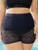 Leaf Print Contrast Lace Very Stretchy Swim Shorts sold by Bloomchic