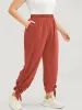 Solid Knotted Split Hem Pocket Pants sold by Bloomchic