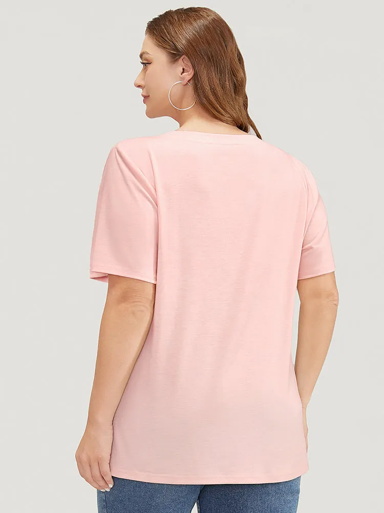 Mushroom & Moon Print Short Sleeve Crew Neck T-shirt sold by Bloomchic product image thumbnail 2