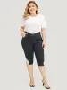 Very Stretchy High Rise Medium Wash Guipure Lace Knee Denim Shorts sold by Bloomchic
