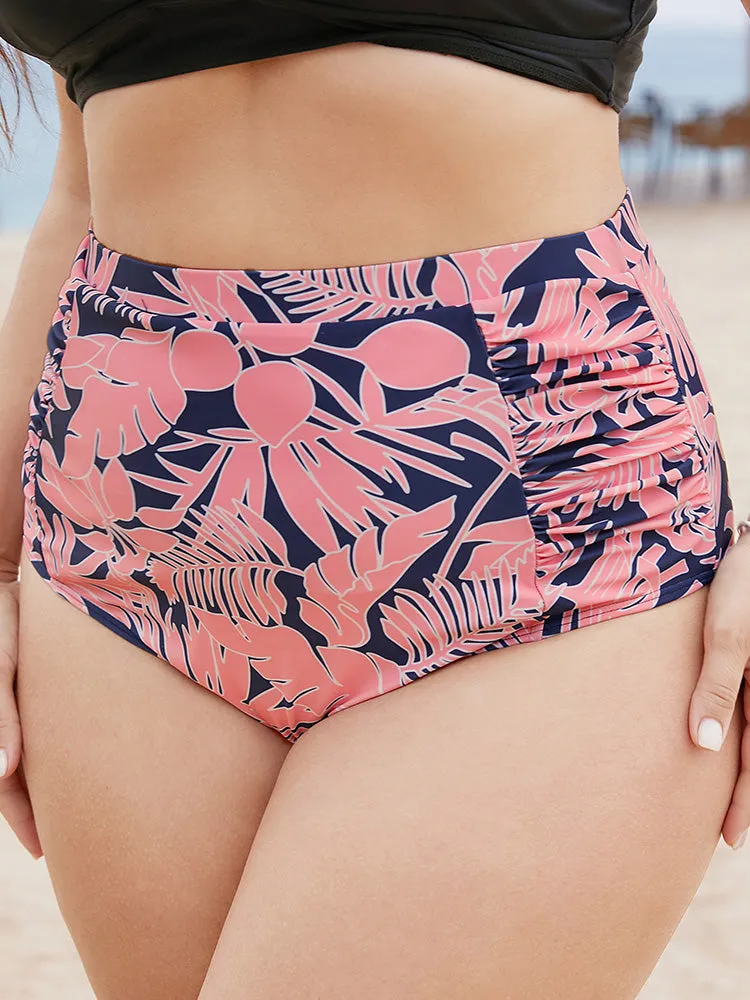 Plant Print Ruched Side Swim Bottom sold by Bloomchic product image thumbnail 4