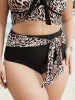 Leopard Knotted Buckle Detail Swim Bottom sold by Bloomchic