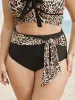 Leopard Knotted Buckle Detail Swim Bottom sold by Bloomchic