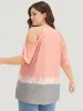 Tie Dye Cold Shoulder T-shirt sold by Bloomchic