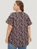Ditsy Floral Frill Trim Gathered Ruffle Sleeve Blouse sold by Bloomchic