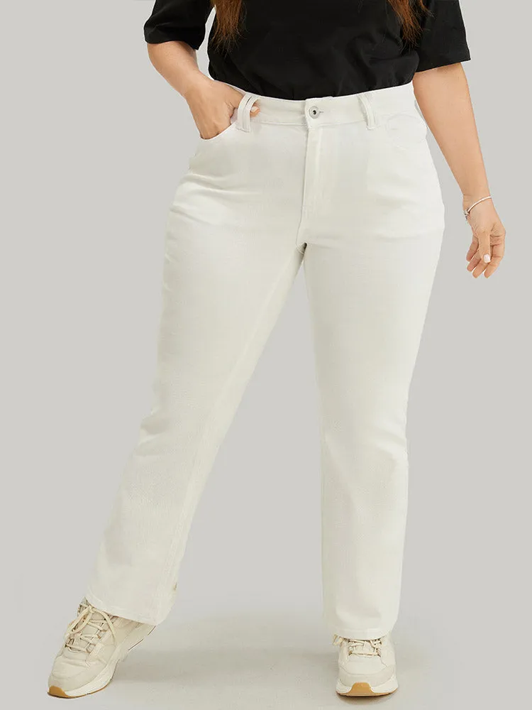 Slightly Stretchy High Rise White Wash Bootcut Jeans sold by Bloomchic product image thumbnail 2