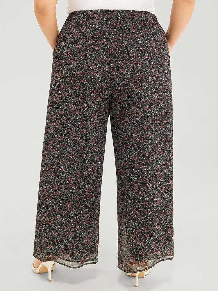 Ditsy Floral Pocket Elastic Waist Pants sold by Bloomchic product image thumbnail 3