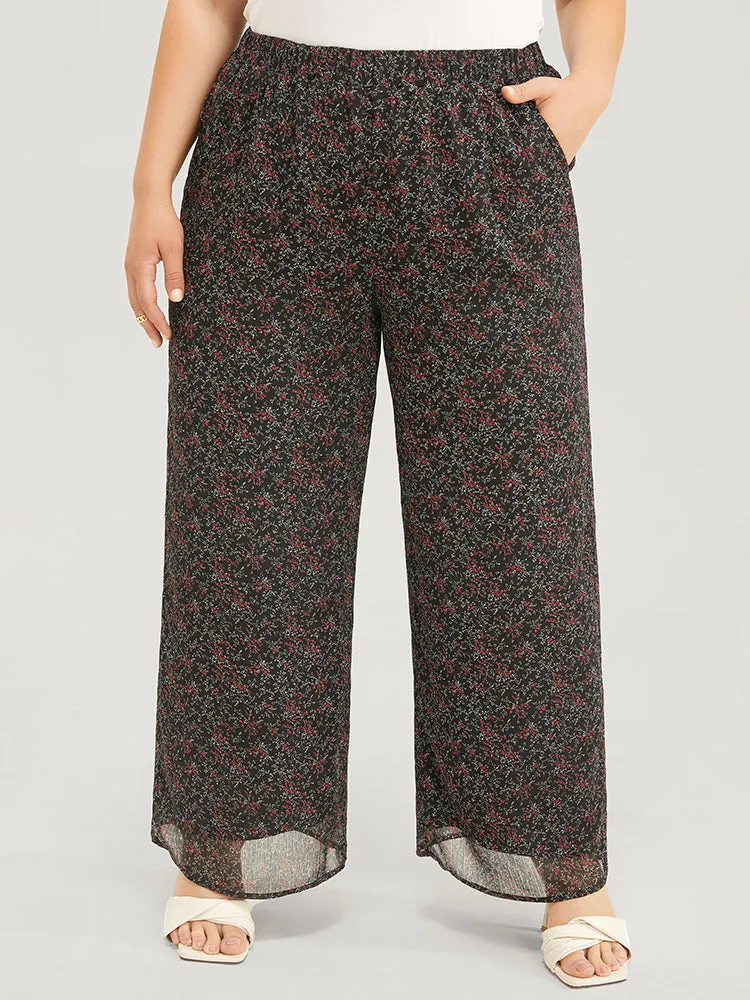 Ditsy Floral Pocket Elastic Waist Pants sold by Bloomchic product image thumbnail 2
