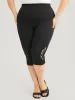 Skinny Contrast Lace Cropped Leggings sold by Bloomchic